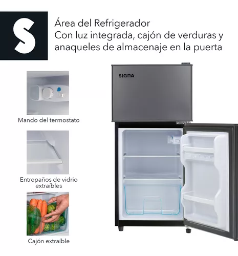 Refrigerador Frigobar Congelador 2 Puertas 86l 3 Pies 127v