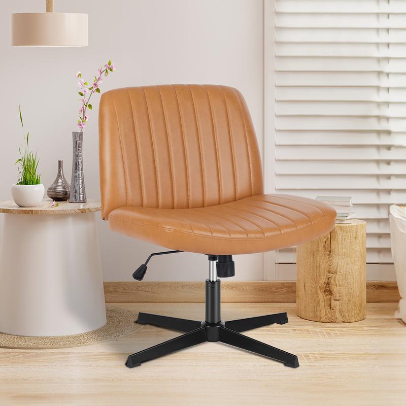 【Star Furniture】Silla cruzada ajustable en altura con o sin ruedas - Sillas de oficina giratorias anchas para escritorio o lectura en casa