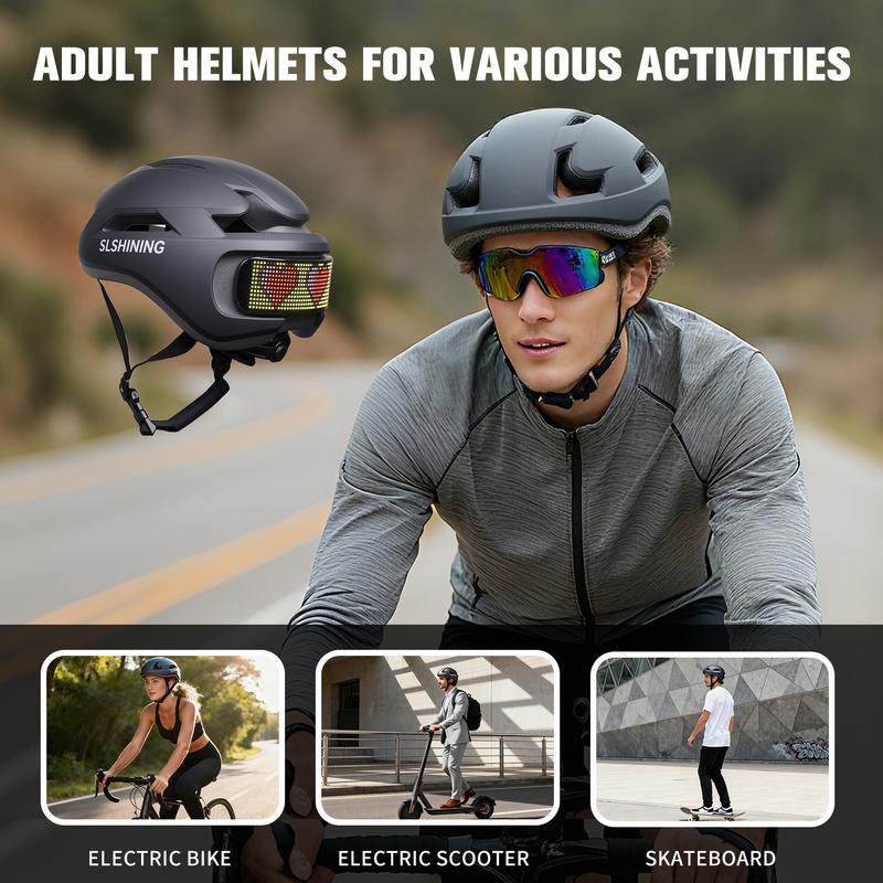 Casco de ciclismo SLSHINING, accesorio deportivo de protección duradera con LED y control remoto. Ventilado para todas las estaciones, protección térmica y certificado por la CPSC.
