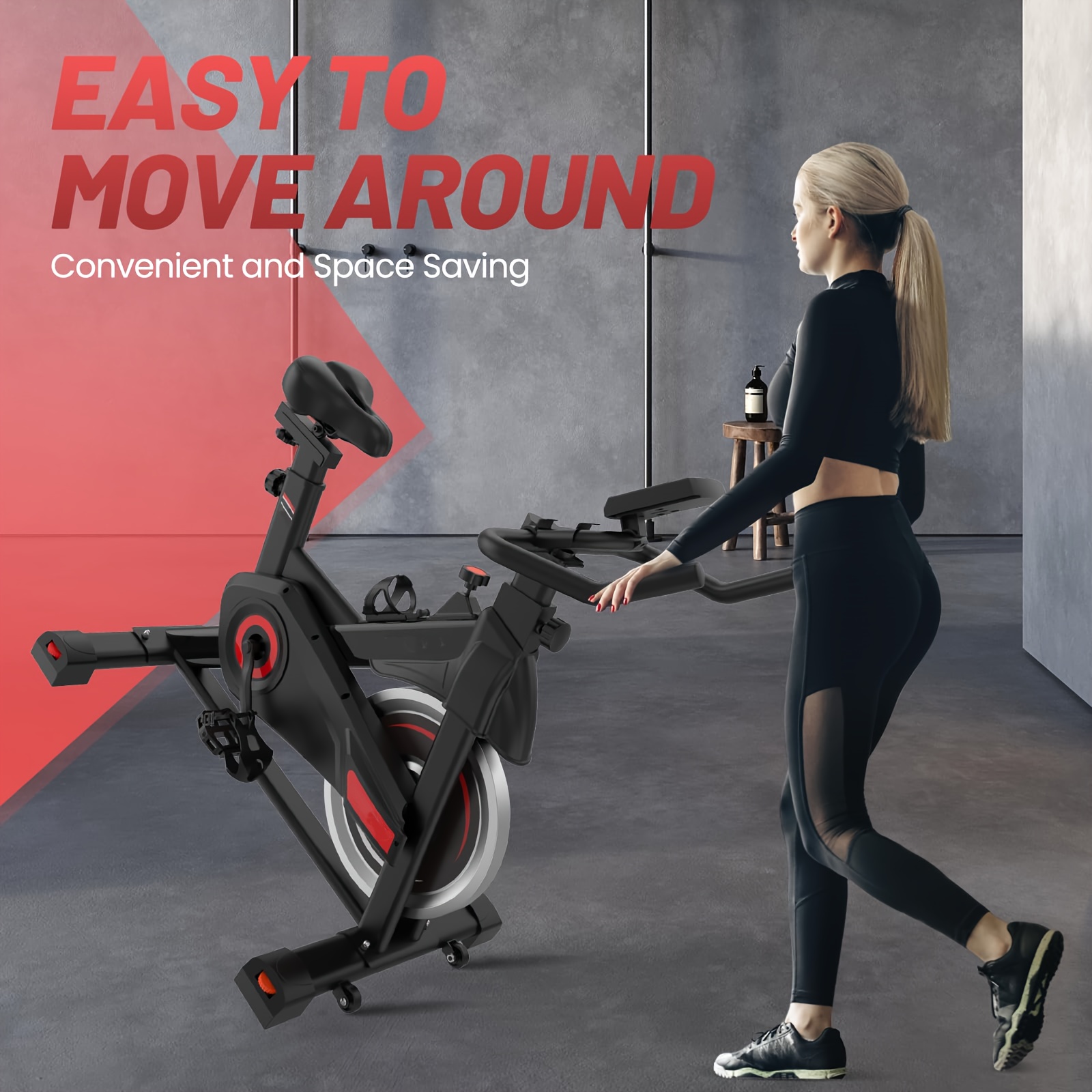 Exercise Bike, Stationary Bikes for Home Indoor Cycling Bike Cycle Bike with Digital Display & Comfortable Seat Cushion help you understand your exercise progress and adjust your exercise plan enjoy exercising and entertainment simultaneously