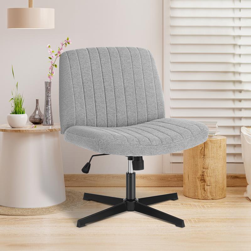 【Star Furniture】Silla cruzada ajustable en altura con o sin ruedas - Sillas de oficina giratorias anchas para escritorio o lectura en casa