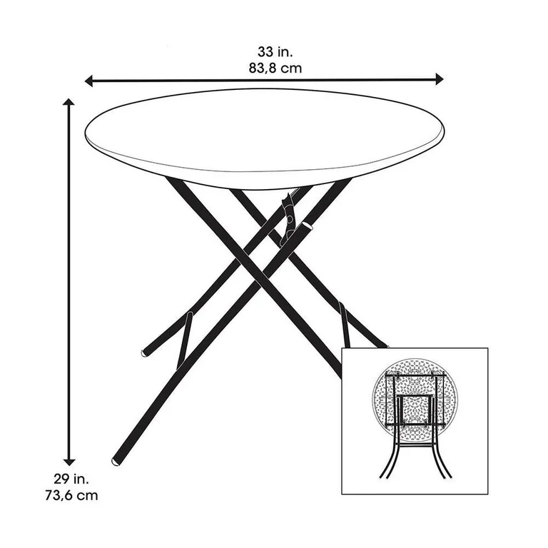 Mesa Lifetime Redonda 84 cm