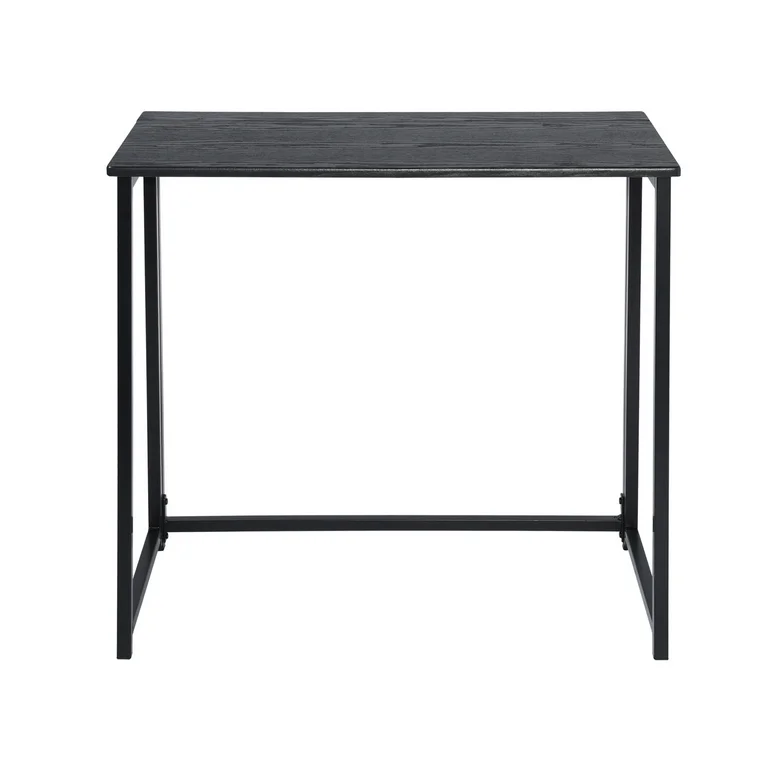 Escritorio Plegable Rectangular de Color Negro (80cm*40cm*74 cm) HOMEMAKE FURNITURE Industrial Clásico