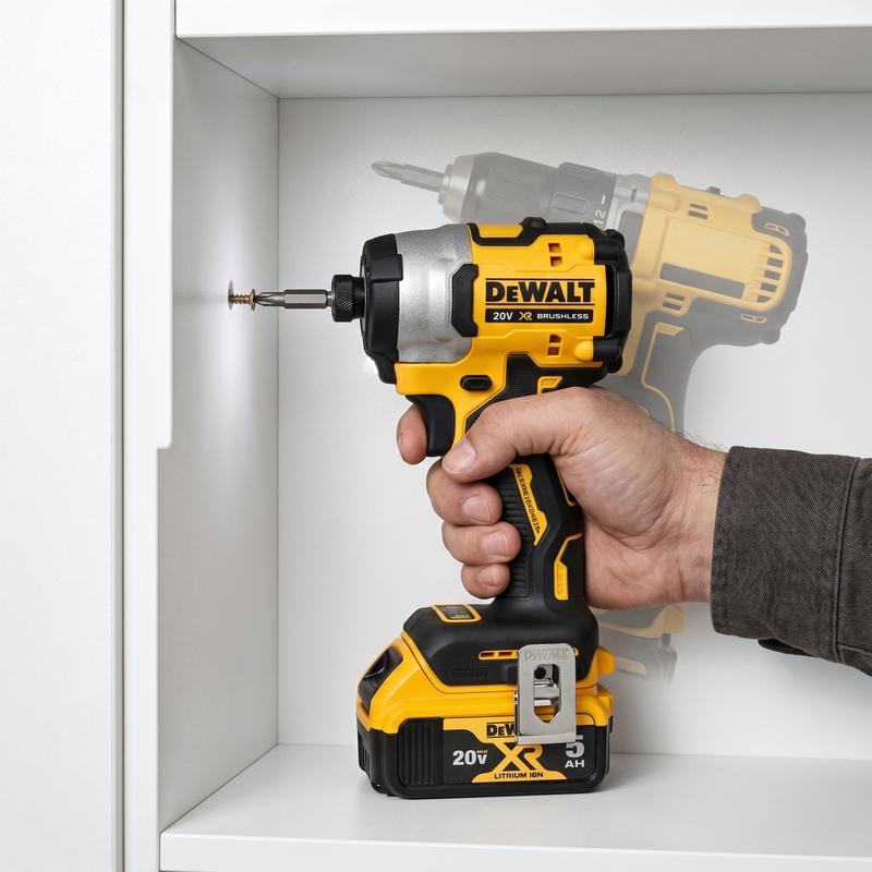 Kit de herramientas inalámbricas DCF805 y DCF850: destornillador inalámbrico, destornillador, nivel láser de líneas cruzadas, broca multifuncional, llave de extensión para construcción, proyectos de bricolaje y mantenimiento.