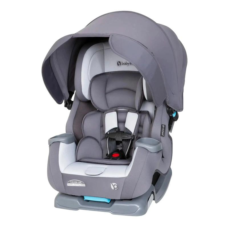 Silla de auto infantil convertible ajustable 4 en 1 Baby Trend® Cover Me™ con capota integrada y protección contra impactos laterales.