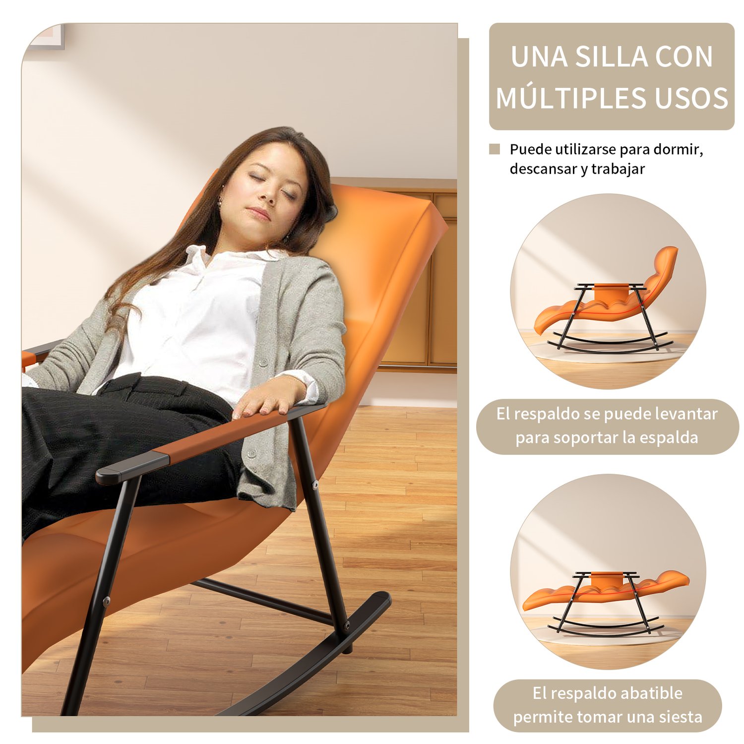 Silla Mecedora Hogar Sillones Tejido Impermeable