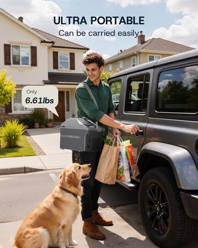 Nevera portátil eléctrica de 10 cuartos con función de enfriamiento y calentamiento, con adaptador de 12 V para coche, ideal para camping, viajes y barcos. Mininevera compacta con doble función de enfriamiento/calefacción y correa para el hombro AR11.