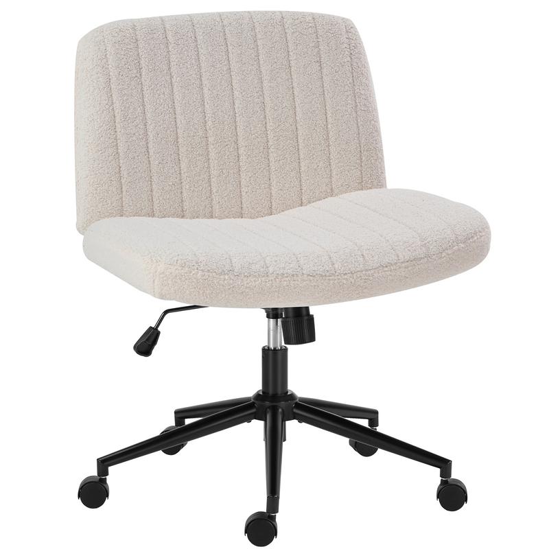 【Star Furniture】Silla cruzada ajustable en altura con o sin ruedas - Sillas de oficina giratorias anchas para escritorio o lectura en casa