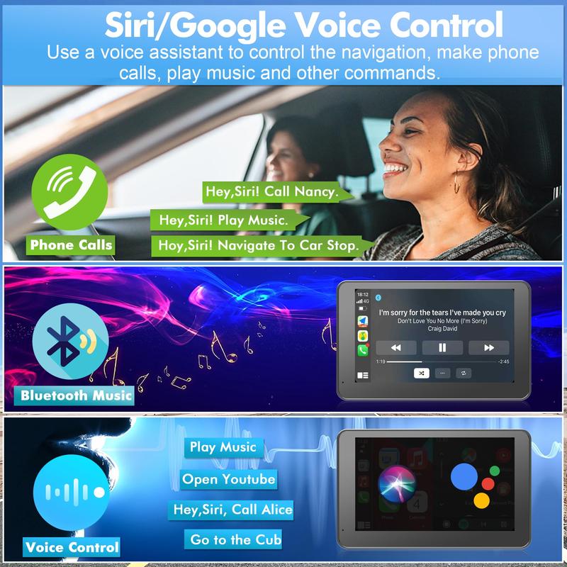 【PASLDA】Pantalla CarPlay inalámbrica mejorada 2026 para Android e iPhone: El adaptador CarPlay portátil definitivo para un entretenimiento sin interrupciones en el coche.