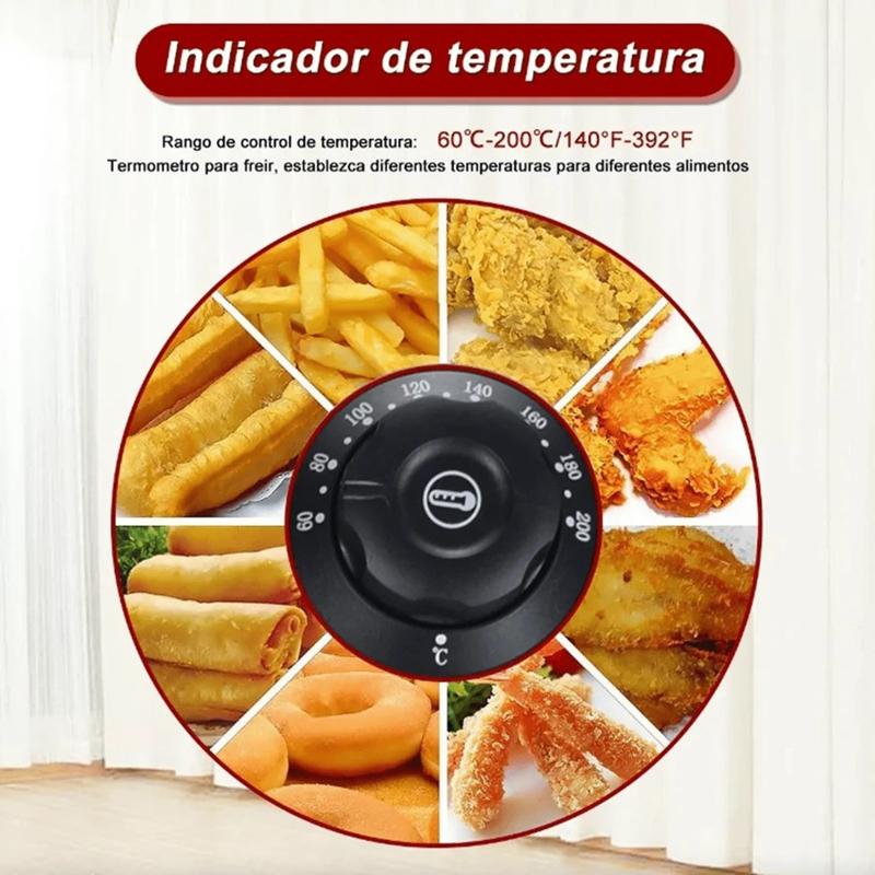 Lerfm Freidora Eléctrica de Acero Inoxidable 12L de Gran Capacidad para Cocinar Patatas Fritas