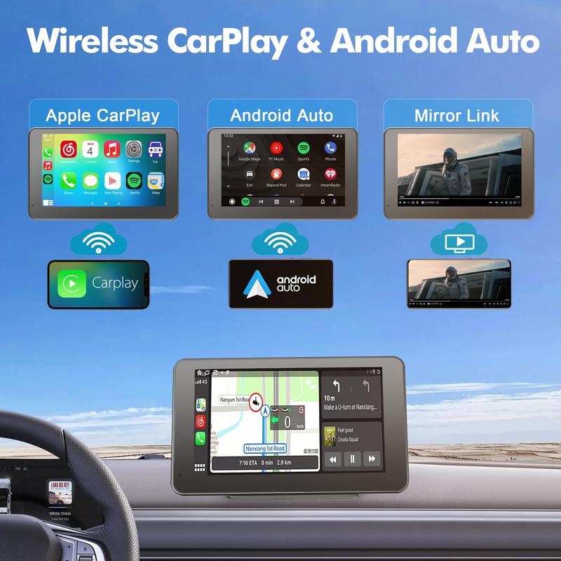 【PASLDA】Pantalla CarPlay inalámbrica mejorada 2026 para Android e iPhone: El adaptador CarPlay portátil definitivo para un entretenimiento sin interrupciones en el coche.