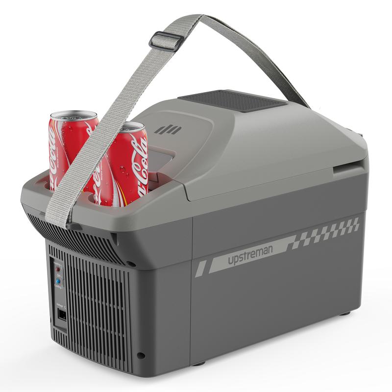 Nevera portátil eléctrica de 10 cuartos con función de enfriamiento y calentamiento, con adaptador de 12 V para coche, ideal para camping, viajes y barcos. Mininevera compacta con doble función de enfriamiento/calefacción y correa para el hombro AR11.