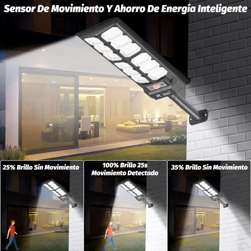 2pack Lámparas Luz Solar Exterior Jardín Luminaria Led Solar 2pack Mando a Distancia Programa Tiempo Ajusta Brillo 192 LEDs Blanco 6500 K 15000 lúmenes IP67 Resistente al Aguar
