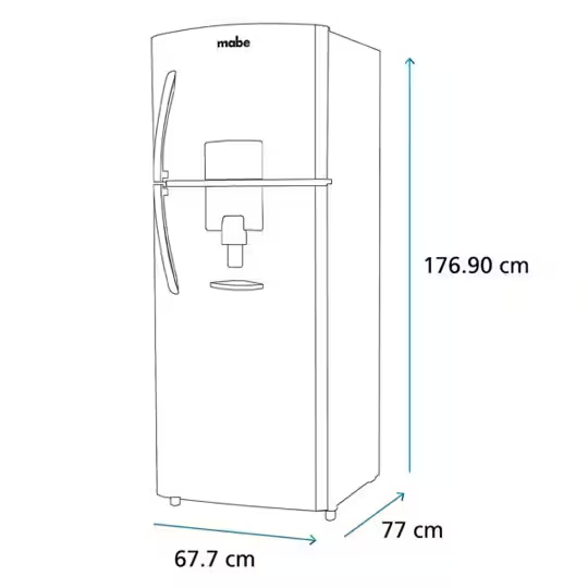 Refrigerador Automático Mabe 14 Pies 360 L Dark Silver