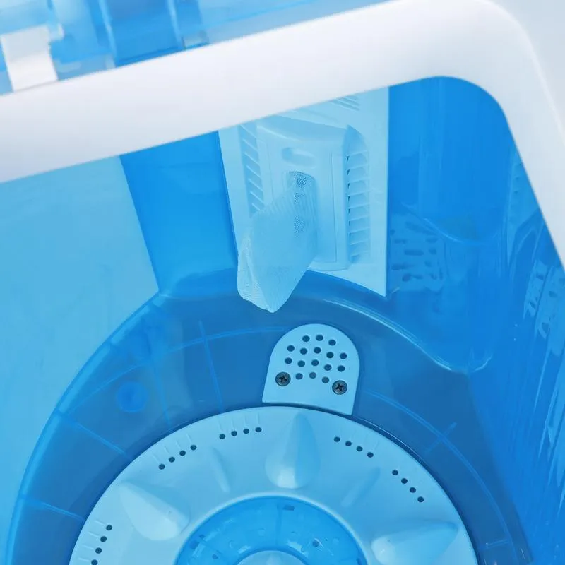 Lavadora-secadora semiautomática portátil compacta - Capacidad de 4.5 kg (9.9 lbs) Lavadora de carga superior con lavadora, centrifugadora, bomba de drenaje por gravedad, ligera para apartamentos