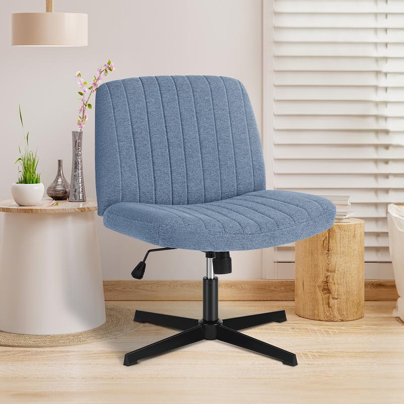 【Star Furniture】Silla cruzada ajustable en altura con o sin ruedas - Sillas de oficina giratorias anchas para escritorio o lectura en casa