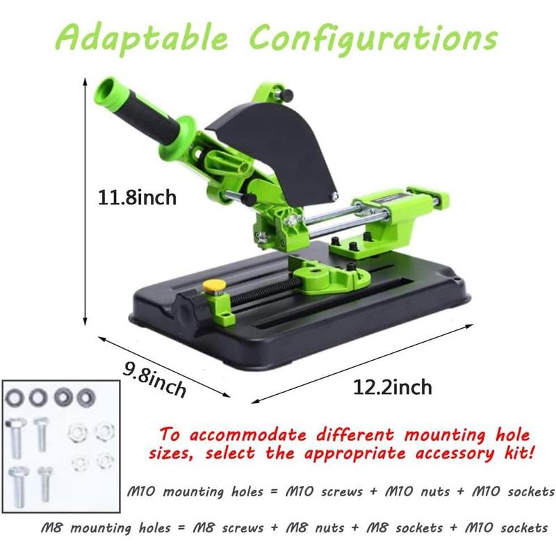 Soporte para amoladora angular GJANSH mejorado, deslizante, para bricolaje, con base de aluminio y hierro. Apto para amoladoras angulares de 100/115/125 mm (solo soporte). TikTokShopBlackFriday