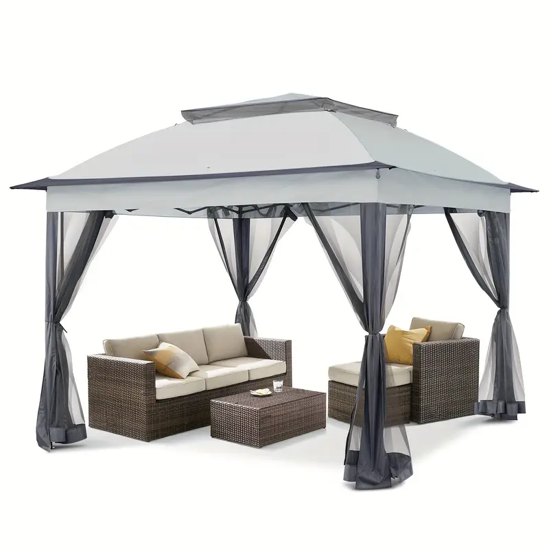 Carpa Gazebo Instantánea Emergente de 11x11 con Mosquitero