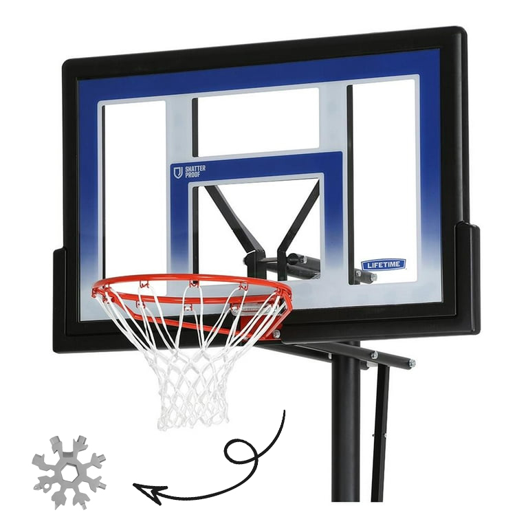 Tablero de Basquetbol Lifetime Ajustable Portátil 48 Pulgadas Blanco