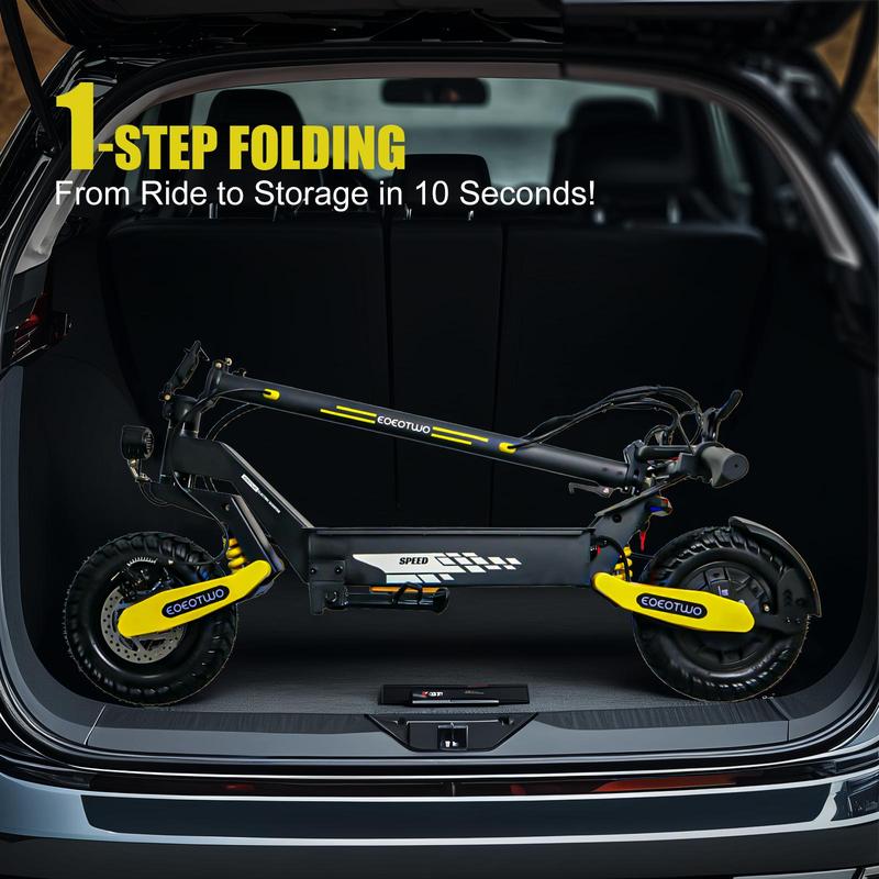 Patinete eléctrico para adultos, de alta potencia (1200 W), batería de 48 V 13/23,4 amperios-hora, autonomía de 20 a 40 millas, neumáticos todoterreno de 11 pulgadas, plegable, con amortiguación delantera y trasera, ideal para que los adolescentes se desp
