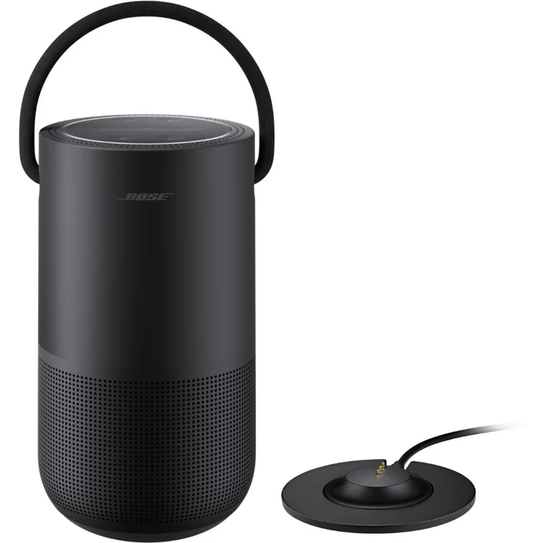 Bose - Altavoz portátil inteligente con Wi-Fi integrado, Bluetooth, Asistente de Google y Alexa Voice Control - Triple Black. Bose 829393-1100