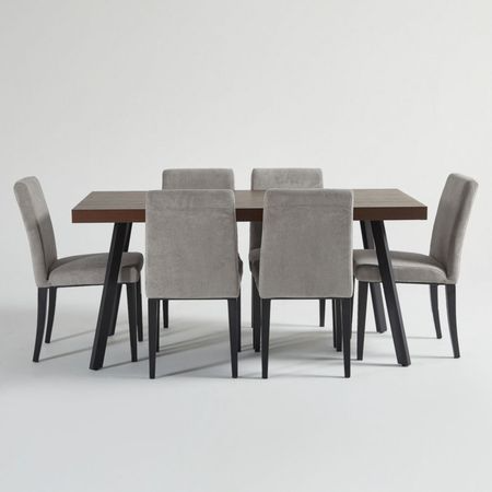 Juego de Comedor Gris 6 Sillas