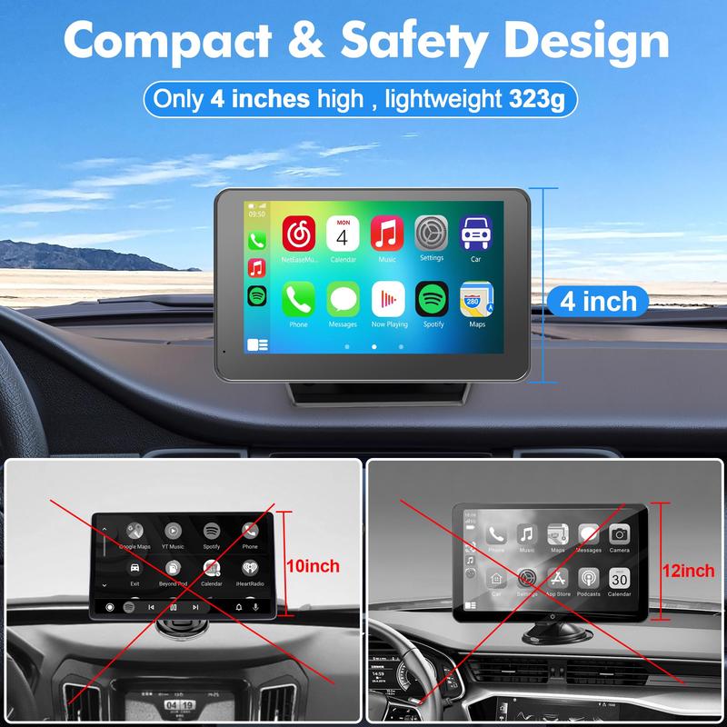 【PASLDA】Pantalla CarPlay inalámbrica mejorada 2026 para Android e iPhone: El adaptador CarPlay portátil definitivo para un entretenimiento sin interrupciones en el coche.