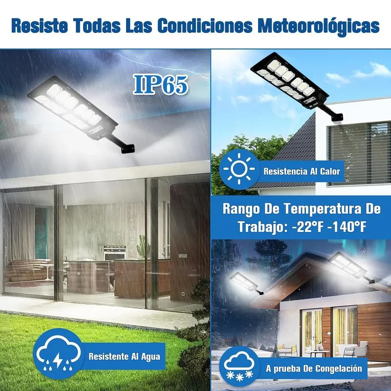 2pack Lámparas Luz Solar Exterior Jardín Luminaria Led Solar 2pack Mando a Distancia Programa Tiempo Ajusta Brillo 192 LEDs Blanco 6500 K 15000 lúmenes IP67 Resistente al Aguar