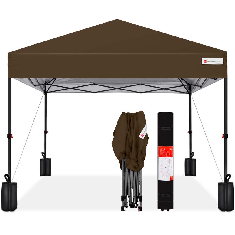 Toldo plegable de fácil montaje de 3x3 metros con instalación mediante un solo botón, estuche con ruedas y 4 bolsas de peso.