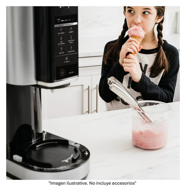 Máquina para Fabricar Helados Ninja Creami 7 Programas 2 Recipientes con Tapa Color Plata