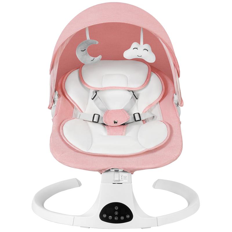 Baby Electric Bouncer for Infants,Baby Swing,5 Speeds and 10 Lullabies,Bluetooth Music,Remote Control,Adjustable Backrest,Indoor Use