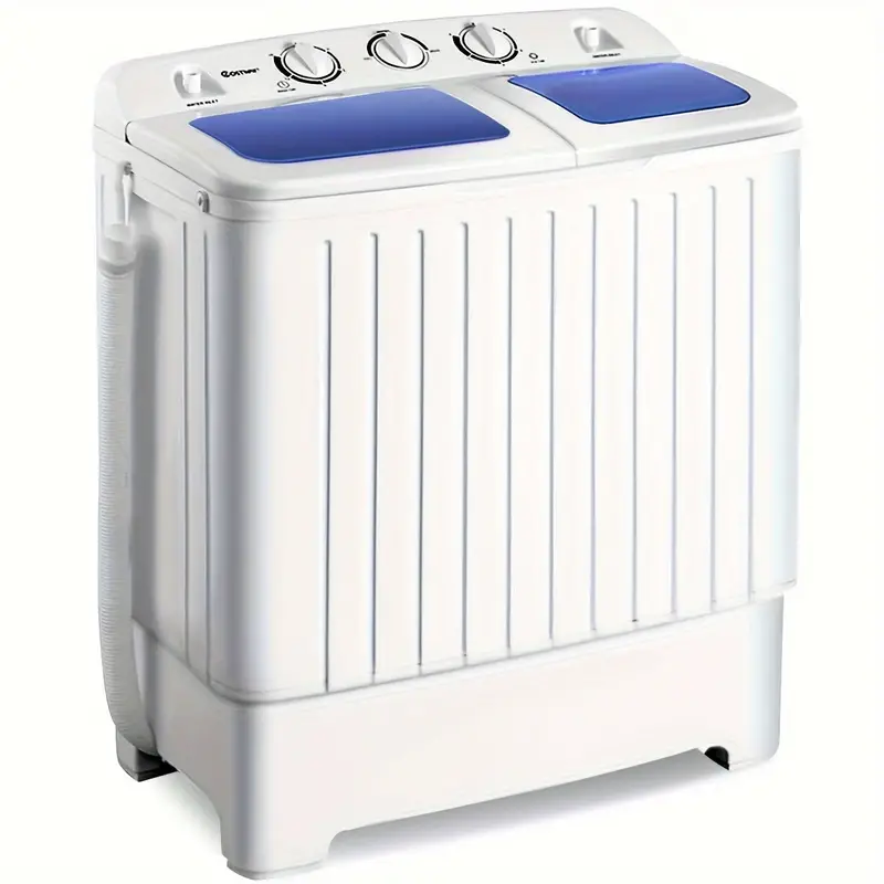 Lavadora Portátil Mini - Sistema Compacto de Doble Tina con Capacidad de 20 lbs y Secadora Centrífuga Eficiente para Días de Lavado sin Complicaciones