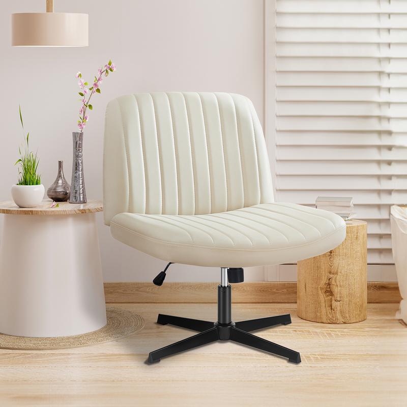 【Star Furniture】Silla cruzada ajustable en altura con o sin ruedas - Sillas de oficina giratorias anchas para escritorio o lectura en casa