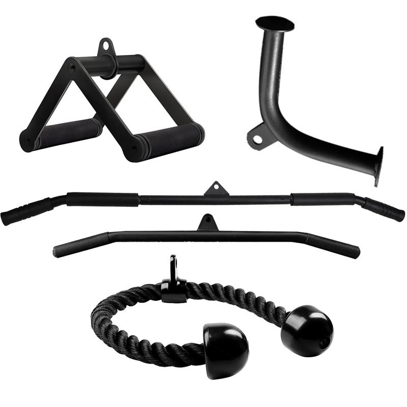 Máquina de cable plegable CR63 TOUSAINS, 330 libras de fuerza, ejercicio de espalda, torre LAT y máquina de remo LAT para gimnasio en casa con abrazaderas para mancuernas
