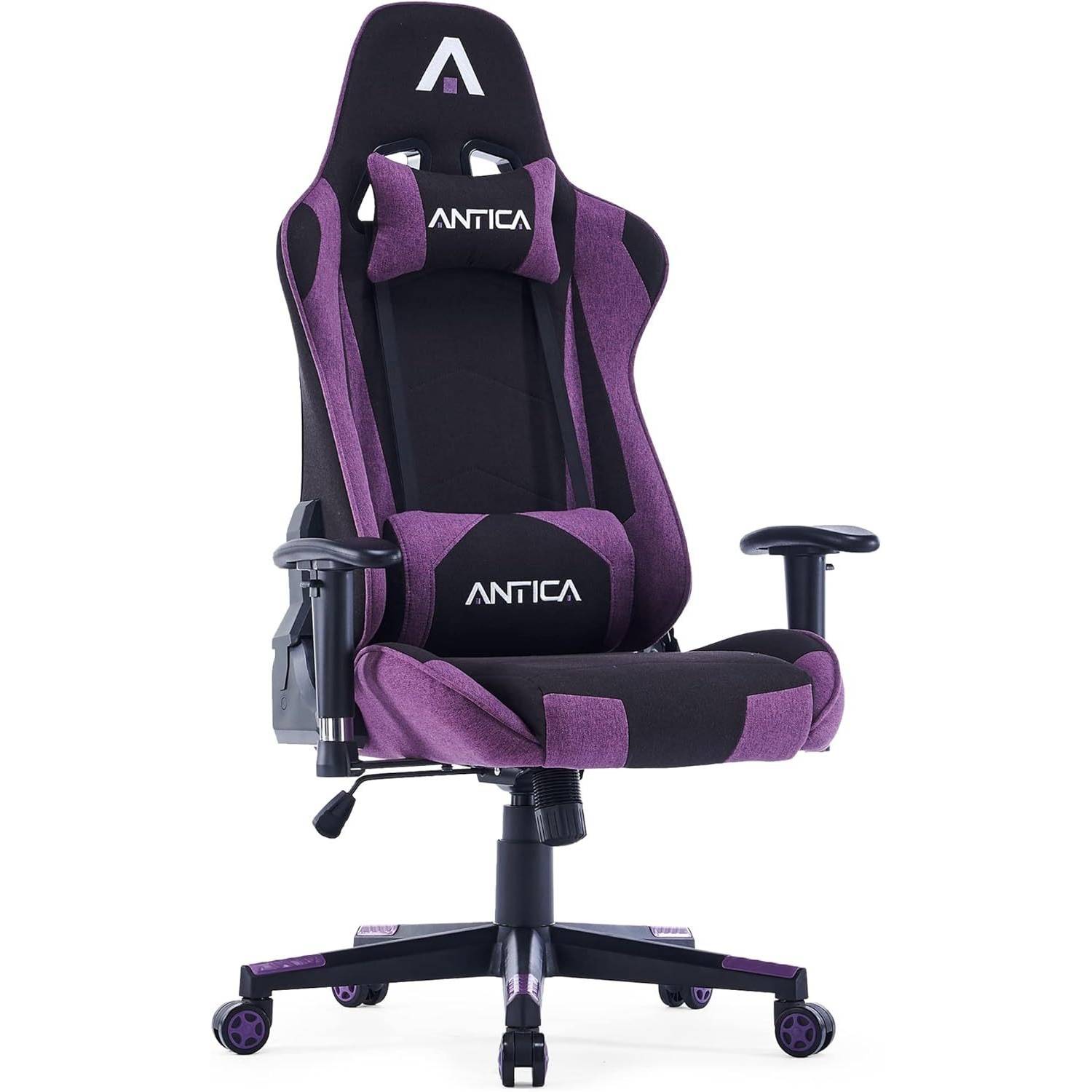 Silla Gamer Tela - Ergonomica Reclinable - Silla de Oficina y Escritorio Ejecutiva | Giratorio con Soporte Lumbar y Respaldo, Ideal para Computadora y Videojuegos