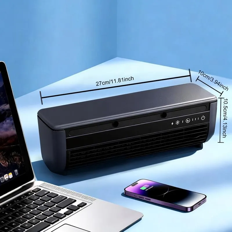 Ventilador portátil recargable con función de nebulización de hielo | Se puede usar de pie o montado en la pared | Potente flujo de aire y función de humidificación, incluye control remoto, ideal para la cocina, exteriores y caravanas | Batería de alto re