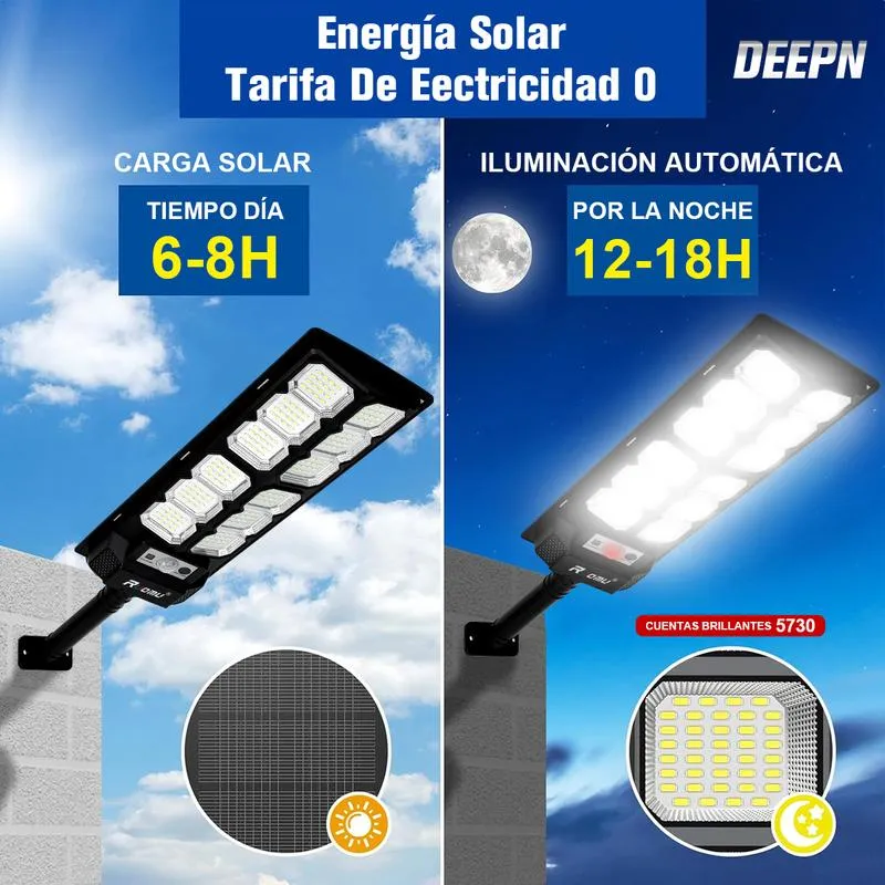 2pack Lámparas Luz Solar Exterior Jardín Luminaria Led Solar 2pack Mando a Distancia Programa Tiempo Ajusta Brillo 192 LEDs Blanco 6500 K 15000 lúmenes IP67 Resistente al Aguar