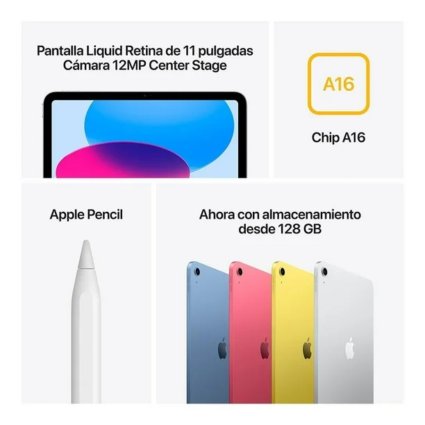 iPad  MD4E4CL/A A16 A16 128 GB rosa