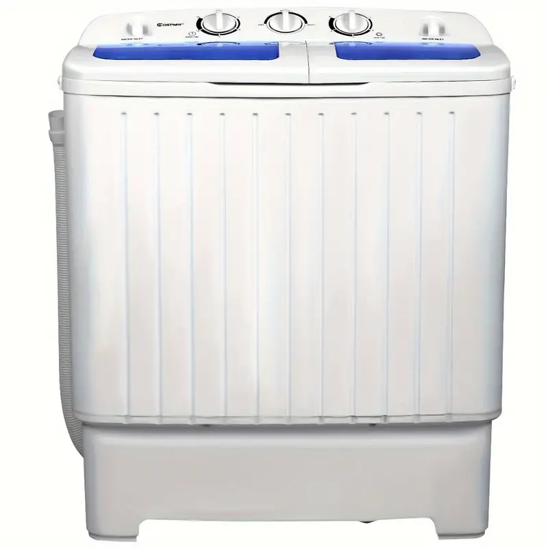 Lavadora Portátil Mini - Sistema Compacto de Doble Tina con Capacidad de 20 lbs y Secadora Centrífuga Eficiente para Días de Lavado sin Complicaciones