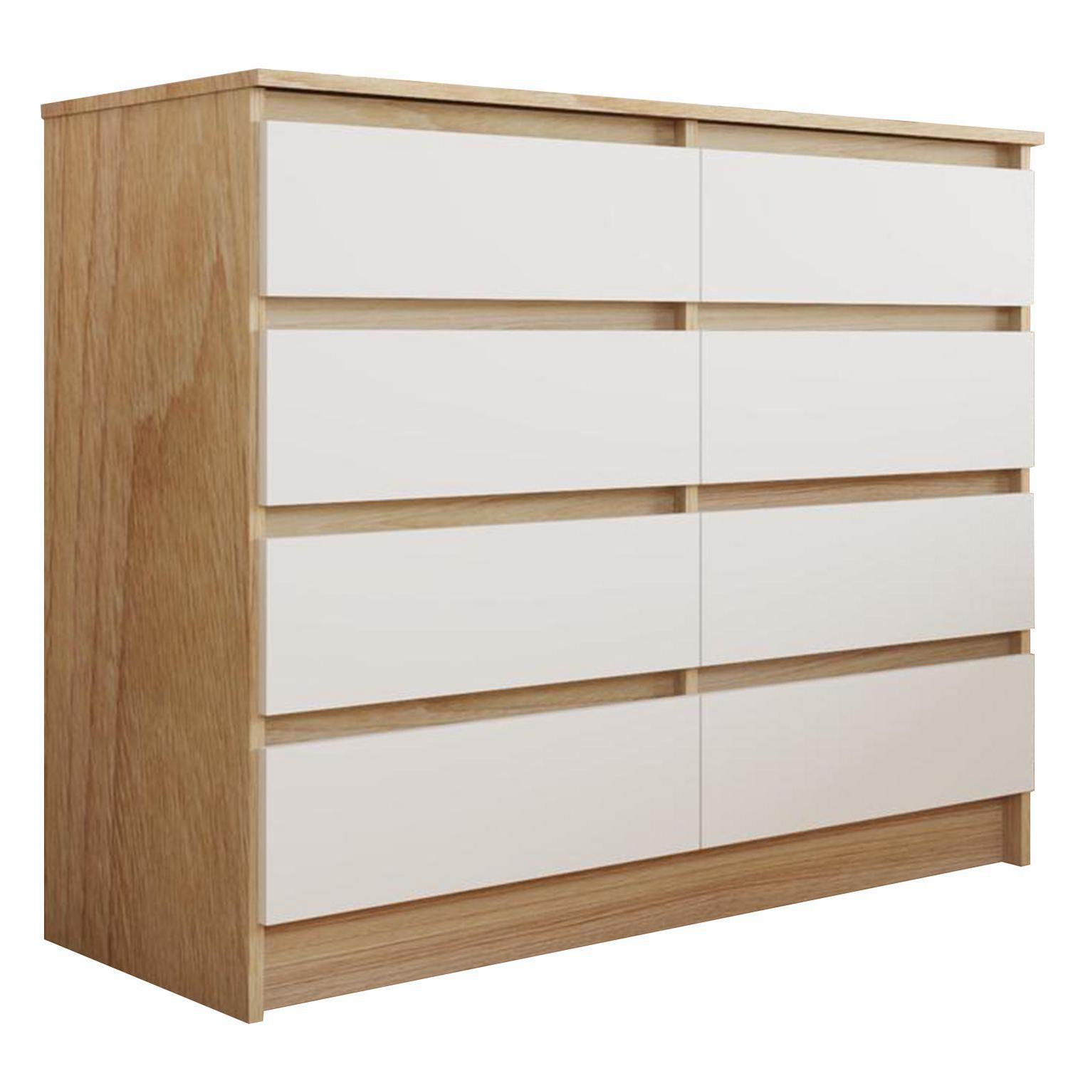 Cómoda 8 Cajón(es) Austria 100x85x45 cm Olmo Blanco