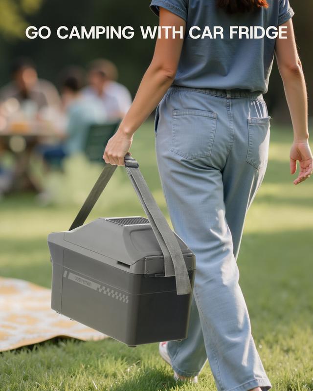 Nevera portátil eléctrica de 10 cuartos con función de enfriamiento y calentamiento, con adaptador de 12 V para coche, ideal para camping, viajes y barcos. Mininevera compacta con doble función de enfriamiento/calefacción y correa para el hombro AR11.