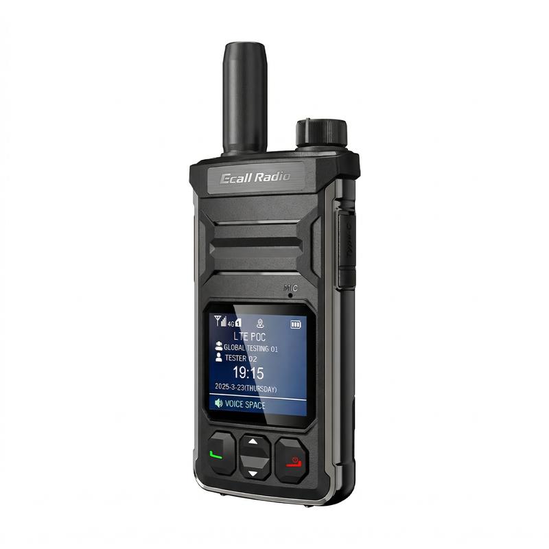 Walkie Talkie Ecallradio T6 PoC - Unidad portátil robusta para red 4G LTE, alcance ilimitado, encriptado, sin cuota mensual, sin licencia, audio nítido y potente, batería de larga duración para logística de gestión de flotas.