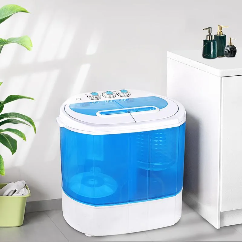 Lavadora-secadora semiautomática portátil compacta - Capacidad de 4.5 kg (9.9 lbs) Lavadora de carga superior con lavadora, centrifugadora, bomba de drenaje por gravedad, ligera para apartamentos