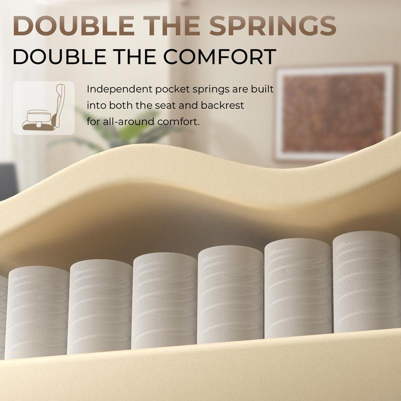 Silla de oficina Dowinx con patas cruzadas y reposabrazos pivotantes, silla con respaldo y asiento de muelles ensacados, silla reclinable para juegos de ordenador con reposapiés y base metálica.