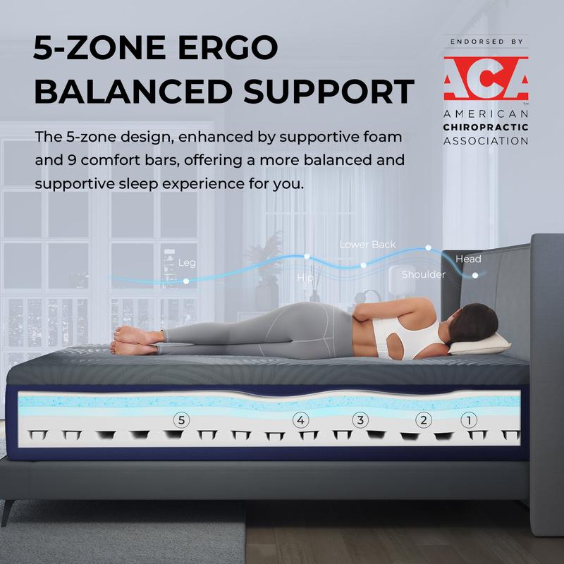 \"Weightless Cooling Mattress for Heavy Users - 5-Zone Support & 8°C Cooler\",Fiberglass-Free Sleep Experience Temperature Regulation, DealsForYouDays