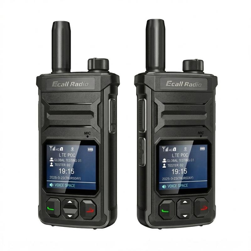 Walkie Talkie Ecallradio T6 PoC - Unidad portátil robusta para red 4G LTE, alcance ilimitado, encriptado, sin cuota mensual, sin licencia, audio nítido y potente, batería de larga duración para logística de gestión de flotas.
