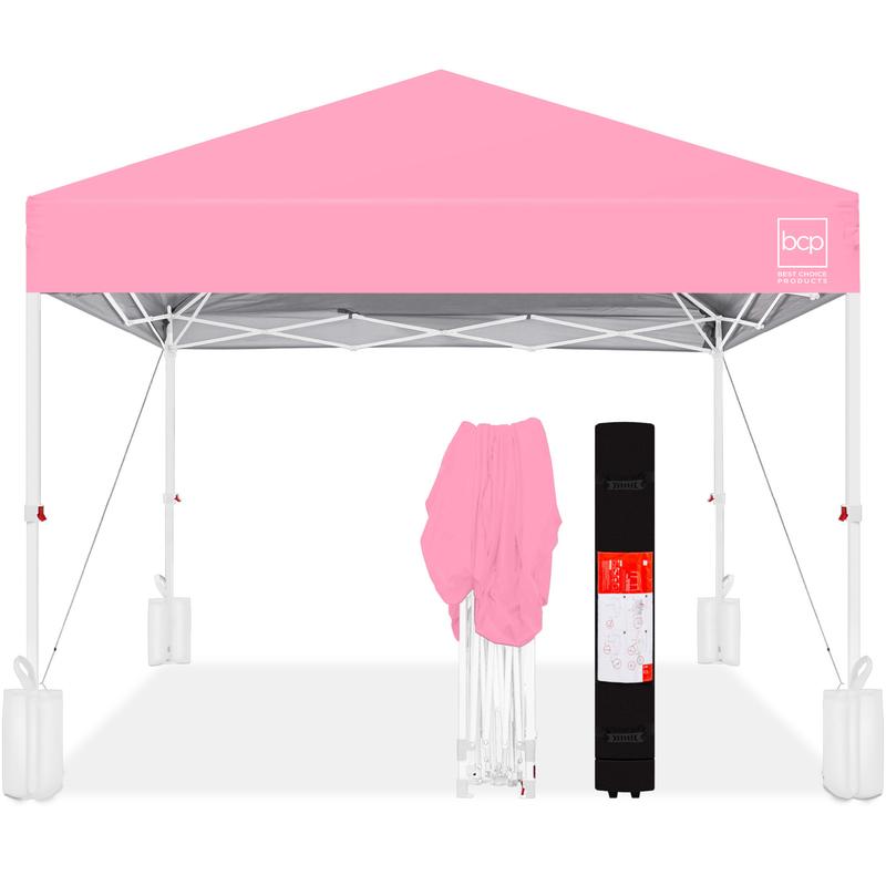 Toldo plegable de fácil montaje de 3x3 metros con instalación mediante un solo botón, estuche con ruedas y 4 bolsas de peso.