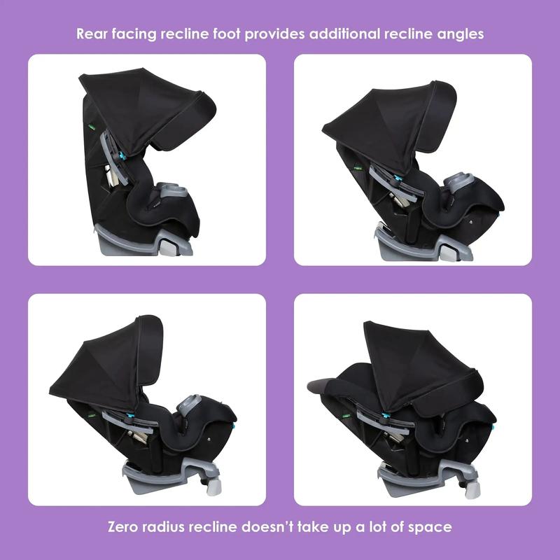Silla de auto infantil convertible ajustable 4 en 1 Baby Trend® Cover Me™ con capota integrada y protección contra impactos laterales.