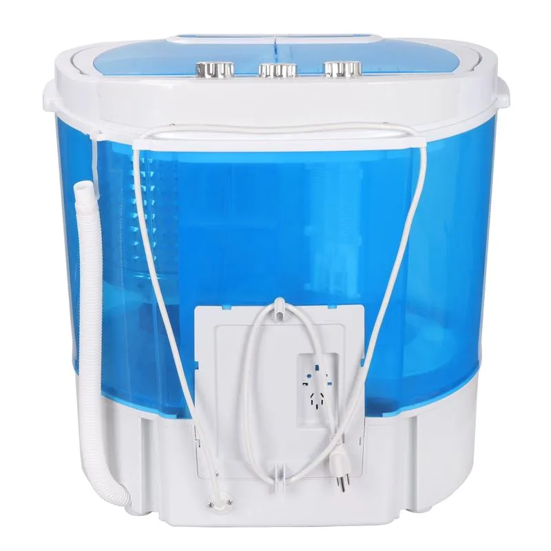 Lavadora-secadora semiautomática portátil compacta - Capacidad de 4.5 kg (9.9 lbs) Lavadora de carga superior con lavadora, centrifugadora, bomba de drenaje por gravedad, ligera para apartamentos