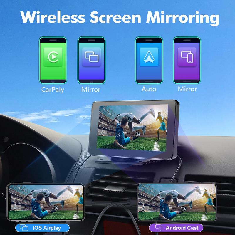 【PASLDA】Pantalla CarPlay inalámbrica mejorada 2026 para Android e iPhone: El adaptador CarPlay portátil definitivo para un entretenimiento sin interrupciones en el coche.